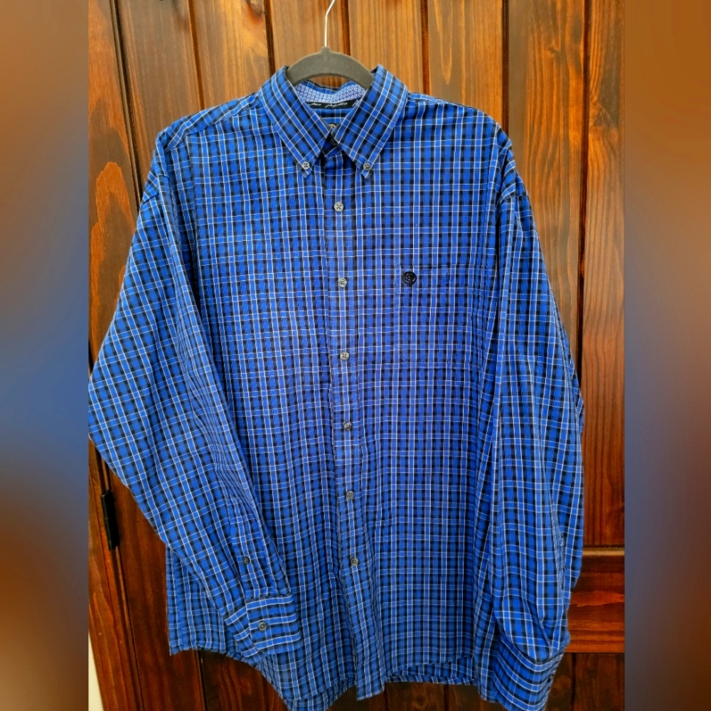 George Strait Wrangler Mens long-sleeved dress shirt